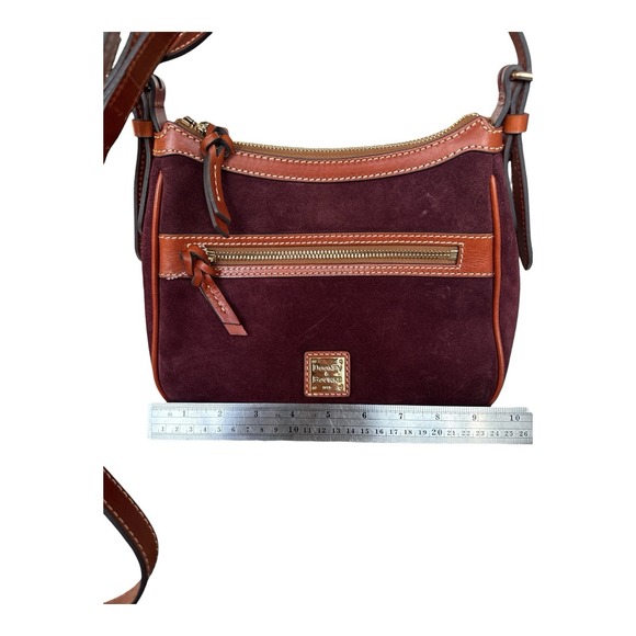 Dooney & Bourke Suede Small Presley Crossbody Wine BSUED2346 WNTN New Purse - Picture 3 of 8